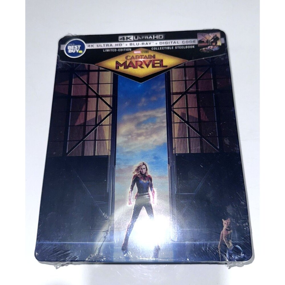 Captain Marvel Steelbook 4k Ultra HD + Blu-Ray + Digital, 2019 New Sealed